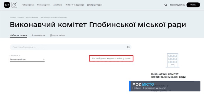 ЧОМУ ГЛОБИНСЬКИМИ ЧИНОВНИКАМИ НЕ ОПРИЛЮДНЮЮТЬСЯ ВІДКРИТІ ДАНІ?